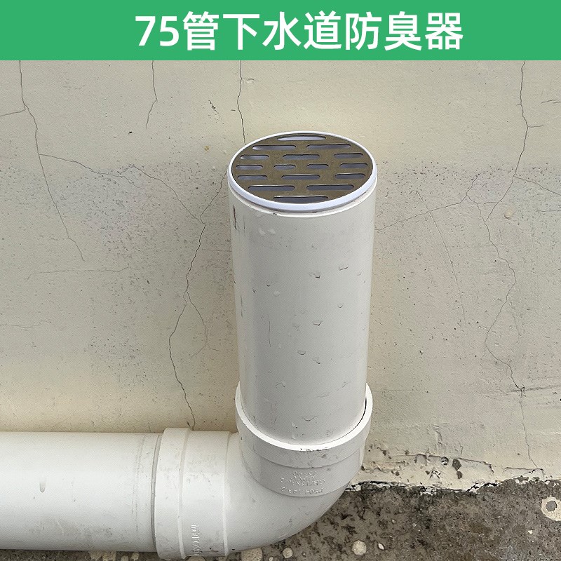 75管内塞内置防堵过滤网下水道防臭神器G 内嵌pvc管污水化粪圆形