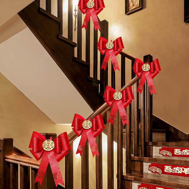楼梯结婚装饰扶手拉花婚礼婚房布置台阶新婚新房婚庆男方女方套装,节庆用品/礼品,陪嫁用品套装,淘宝优惠券,粉丝福利购,淘宝优惠卷
