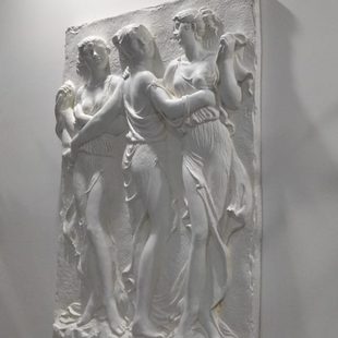 浮雕三少女人物墙饰壁饰背景墙面装 欧式 饰品庭院复古挂件家居饰品