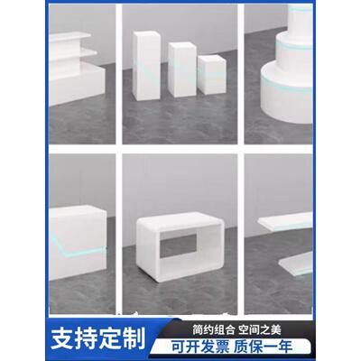 展示架方柱展示柜展示架定制彩绘高低展示底座活动展览展示