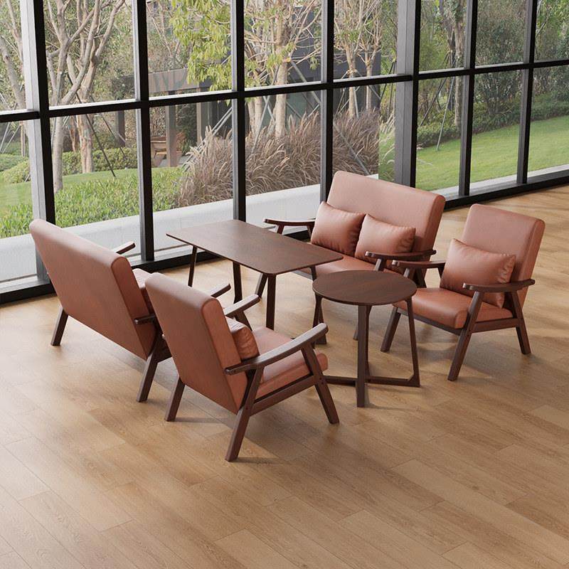 奶茶店咖啡厅桌椅组合休闲书吧酒吧民宿茶楼卡座沙发休息区商用