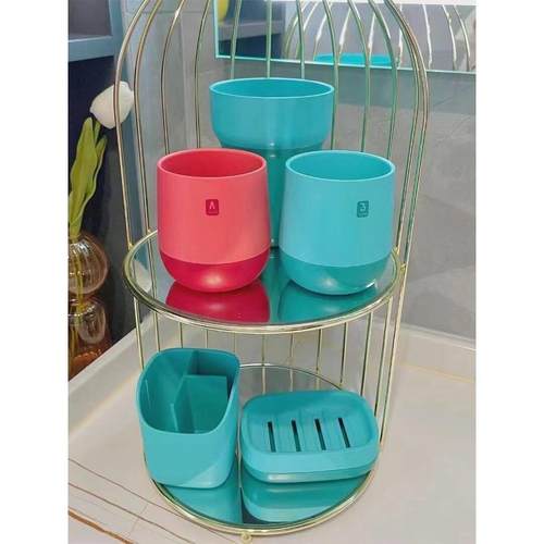 卫浴五件套漱口杯套装轻奢牙刷杯牙膏架子肥皂盒