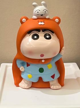 披风小新存钱罐宿舍卧室模型摆件蜡笔小新卡通收纳存钱罐生日礼物