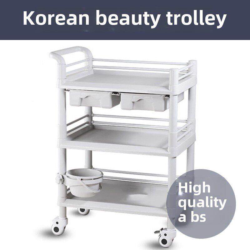 美容台车韩式美容美甲多功能台车台式仪器移动小气泡储物架
