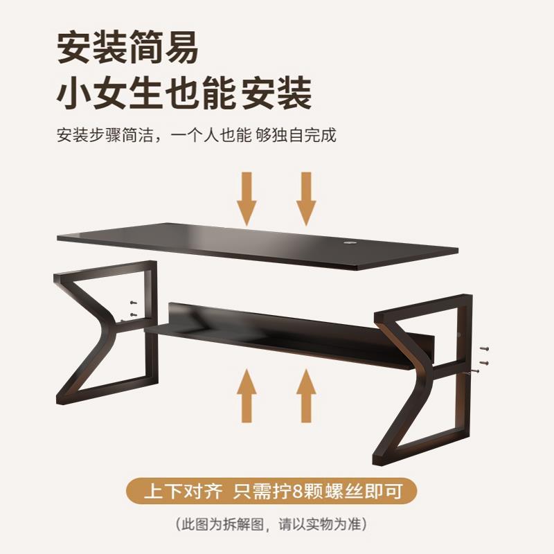 桌子长脚方客厅沙发床桌书桌学生长条桌床尾靠形墙UHW习家用床边