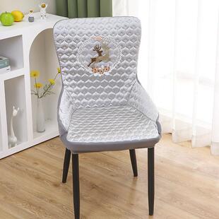2004鱼尾椅套罩全包防滑家用北欧弧形椅子套罩高档轻奢餐椅套坐垫