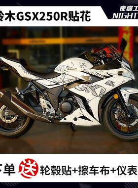 适用于 于铃木GSX250R改装贴纸全车版画 画贴花机车车身拉花版花