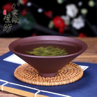段泥紫泥大斗笠杯主人杯单杯功夫茶杯个人家用 宜兴紫砂品茗杯