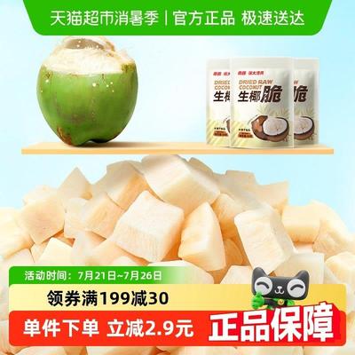 nanguo南国椰肉椰果干 干椰子脆块海南特产原味烤椰子片休闲 零食