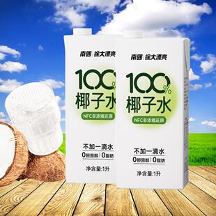 南国椰子水1升椰汁大瓶饮料整箱海南特产百分百纯椰子水nfc椰子汁