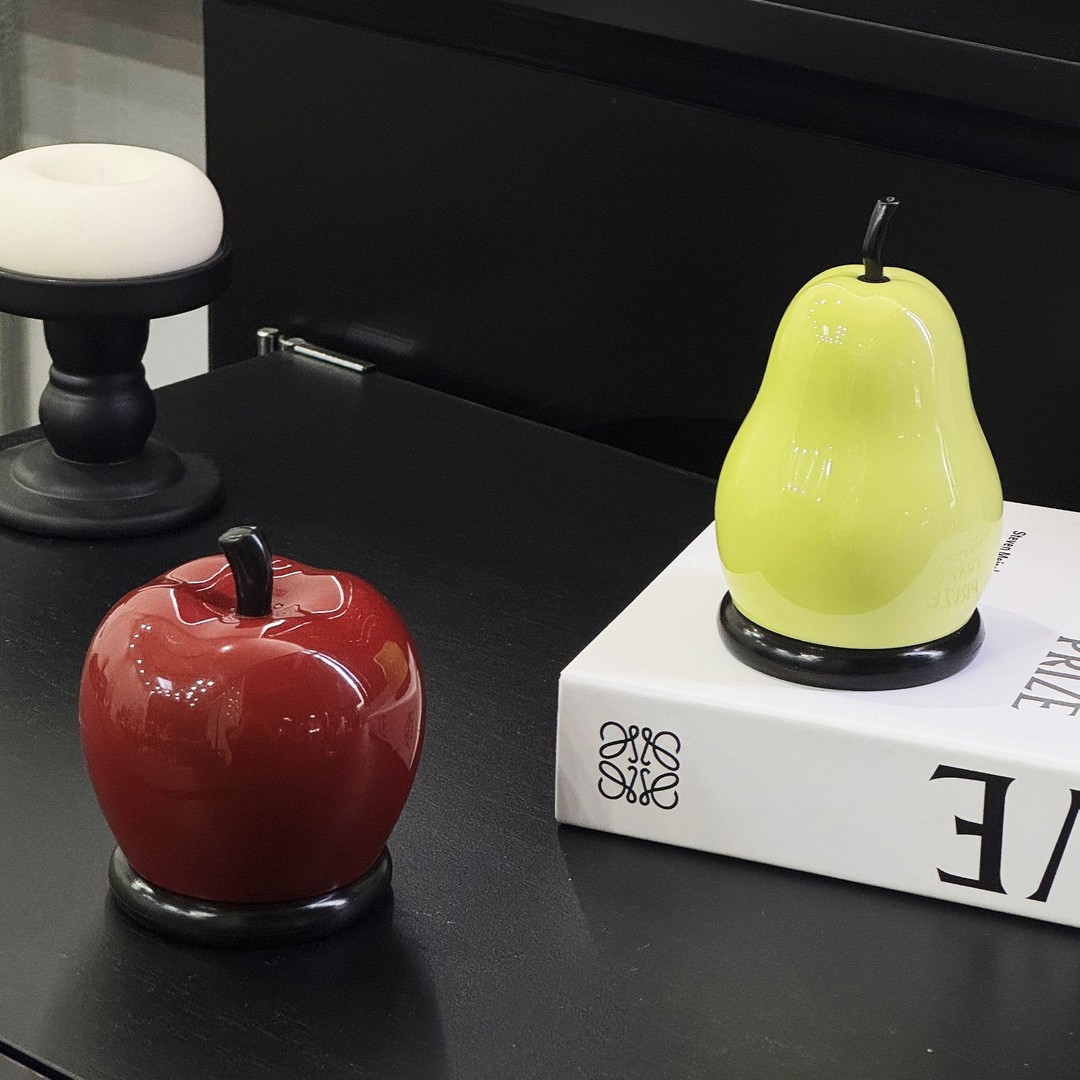 高颜值苹果牙签罐苹果牙线棉签收纳盒装饰摆件礼物