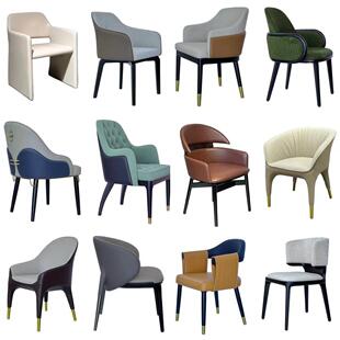 意大利轻豪华餐椅酒店家居设计师销售部门俱乐部现代餐厅包厢咖啡