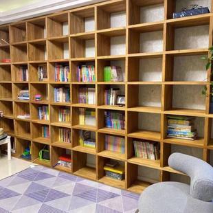 定制老榆木书架书柜实木书柜图书馆书柜全原木榫卯结构入户安装