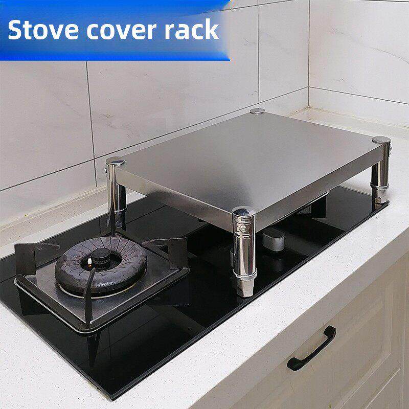 不锈钢燃气灶盖板储物架单层燃气灶盖板搁物架炉罩板搁物架单