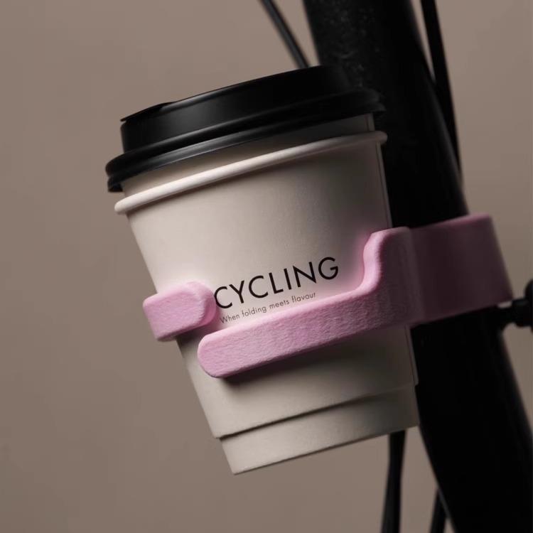 适用brompton小布折叠自行车配件水壶架快拆便携奶茶咖啡架水杯夹