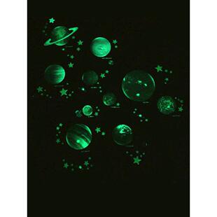 夜光墙贴卧室屋顶星空顶天花板吊顶装饰荧光贴纸宇宙星球发光星星