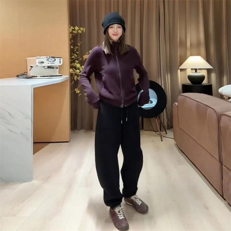 极速时尚设计感双拉链立领卫衣女春季新款洋气高级感休闲百搭显瘦