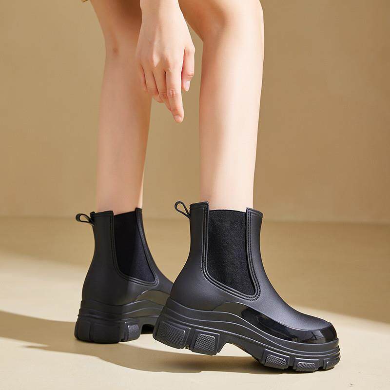 推荐厚底雨鞋女款2026新款夏天马丁雨靴防水套鞋水鞋水靴短靴防滑