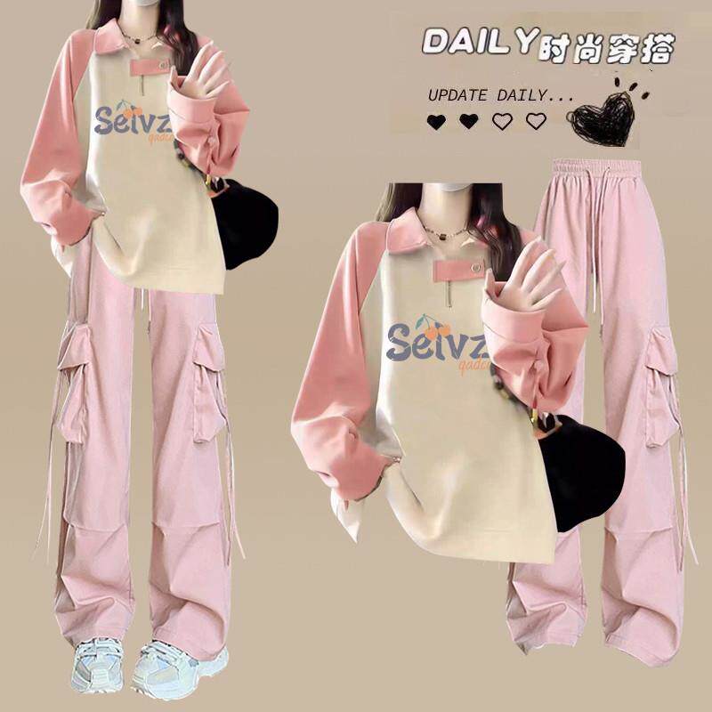 推荐2025秋装新款初中女生学院风时尚套装高中学生韩系少女卫衣两