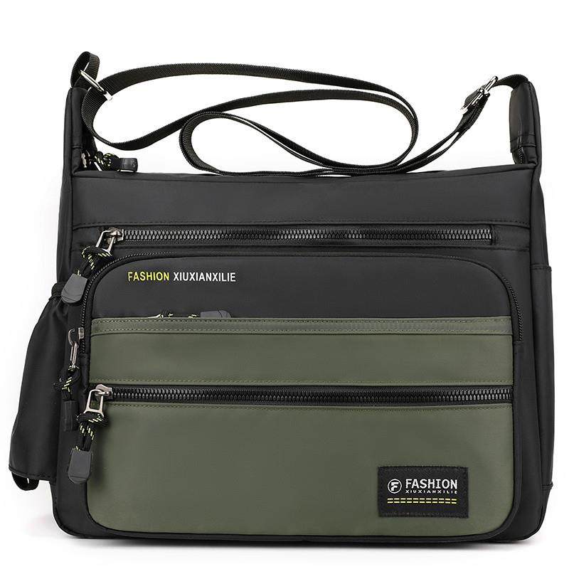 推荐新款男包单肩包男士斜挎包休闲旅游大容量商务公文包做生意收