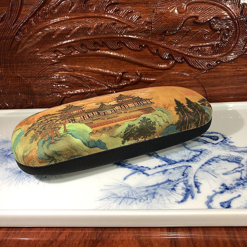 新品中国风眼镜盒复古文艺便携式古风男女老花镜近视眼镜框防压收