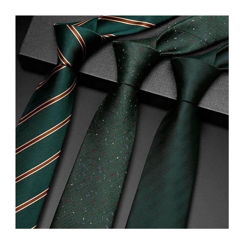 男士领带绿色复古新郎结婚西服商务高档正装手打职业高级感通勤潮