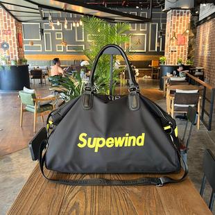 推荐2025新款撞色行李包韩版短途旅行包大容量女小行李袋旅游手提