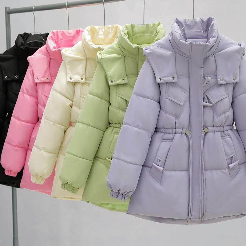 极速秋冬保暖百搭款棉服女设计感女冬季大码胖mm2026中长款牛角扣