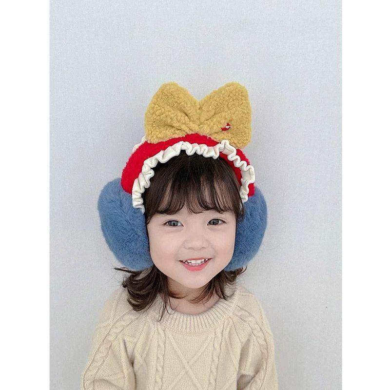 儿童耳罩可爱蝴蝶结冬季保暖防风毛绒宝宝护耳罩洋气
