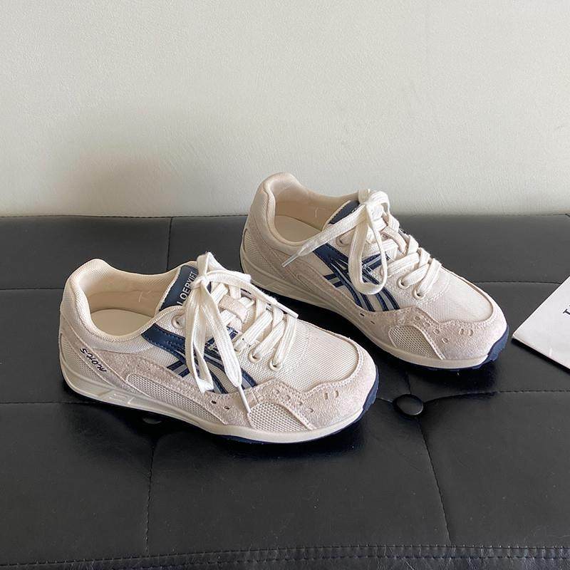 推荐内增高德训鞋女2025秋季新款厚底透气网面慢跑阿甘鞋轻便运动