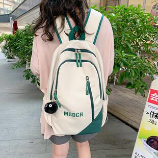 推荐中学生书包女初中生高中生简约背包2025新款夏大学生双肩包女