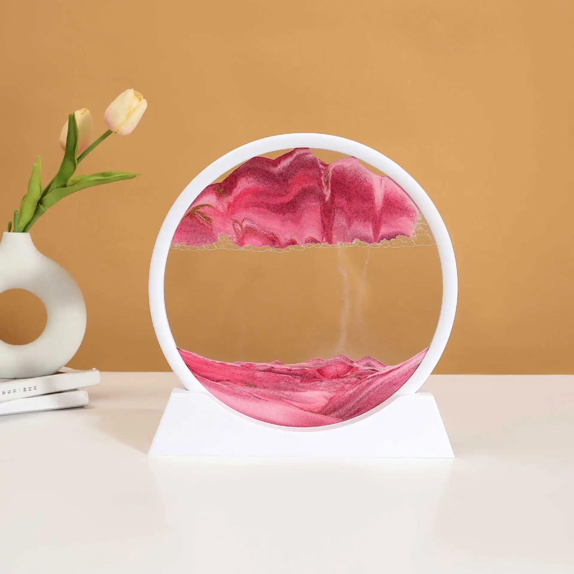 新品网红款3d立体流沙画摆件沙漏解压桌面装饰品礼物客厅家居办公图片