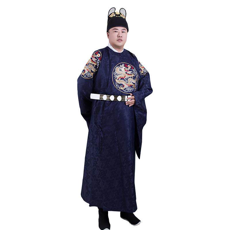 推荐明制圆领袍男士汉服红
