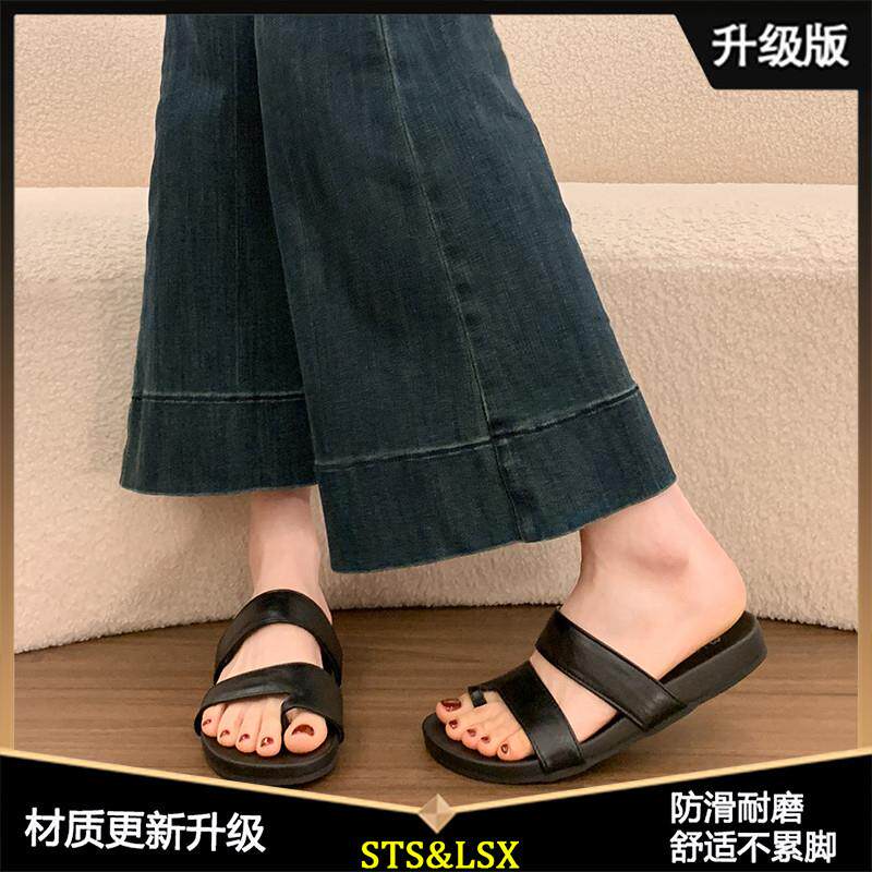 推荐超火厚底勃肯拖鞋女外