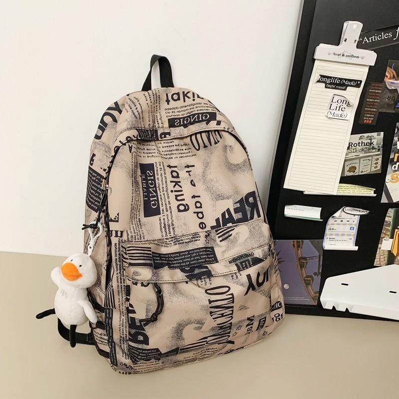 推荐新款双肩包男潮流百搭户外旅行背包初高中大学生大容量休闲书