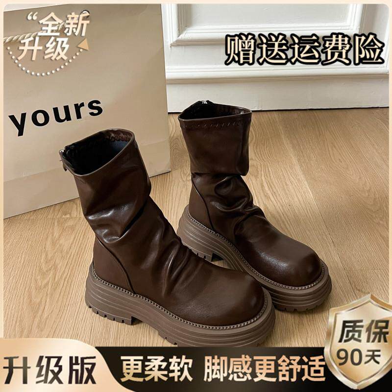 推荐黑色复古英伦风厚底马