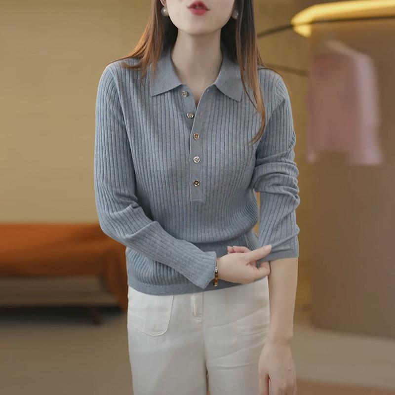 推荐粉色长袖针织衫女2025