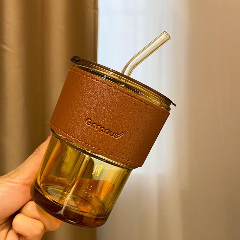 浩尊ins风咖啡杯玻璃吸管