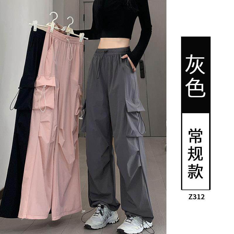 推荐速干工装裤女款2025新款春秋宽松阔腿小个子户外登山冲锋运动