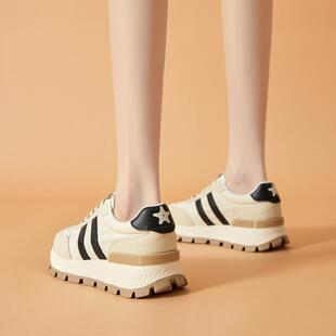 修身 女内增高6cm4cm新款 舒适显脚小超火百搭防滑休 真皮阿甘鞋 推荐