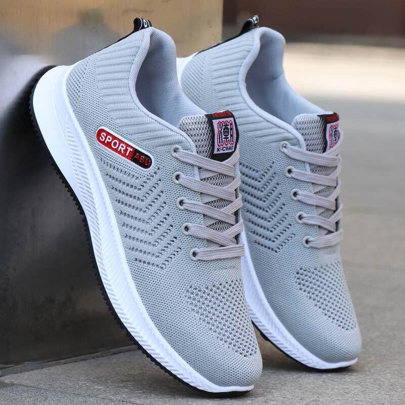 推荐男鞋新款网鞋夏季潮鞋透气休闲百搭运动鞋男全黑色防臭男士网