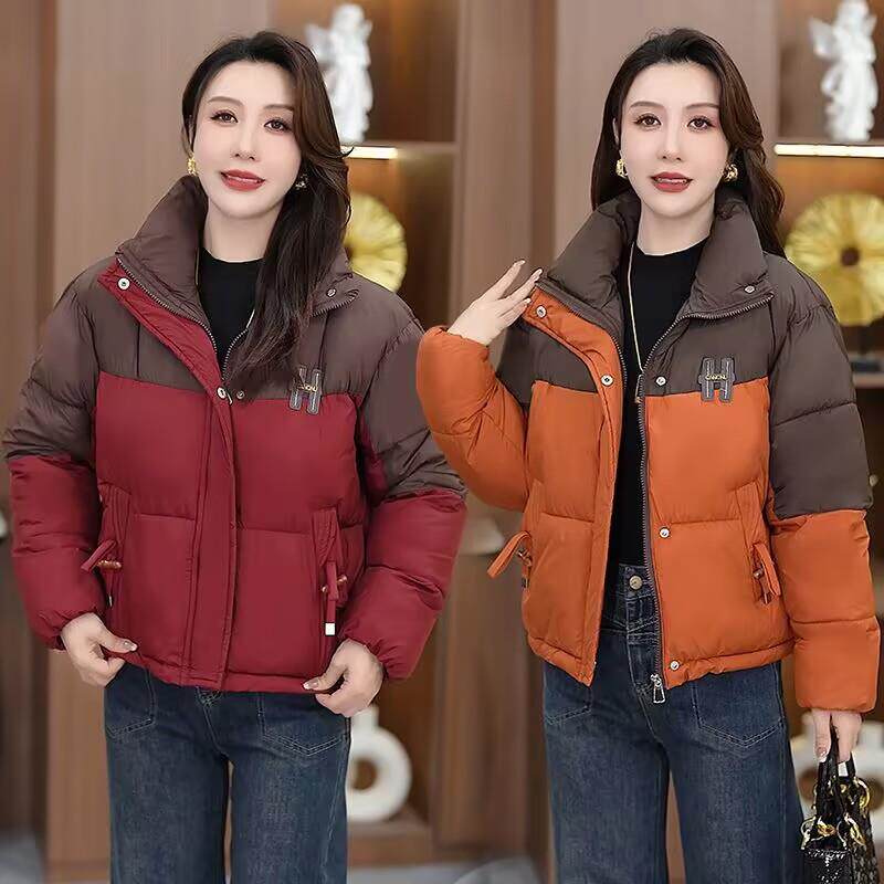 极速冬季棉衣女短款免洗亮面羽绒棉服时尚加厚保暖韩版宽松小个子