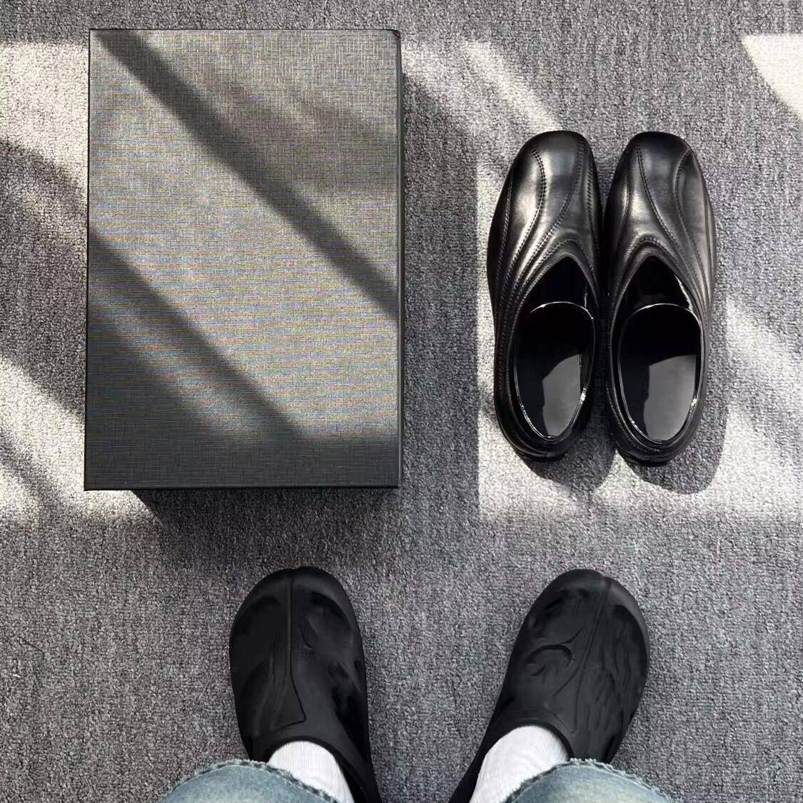 极速极简德训鞋男女潮款轻量通勤休闲鞋套脚乐福鞋圆头训练平底赛
