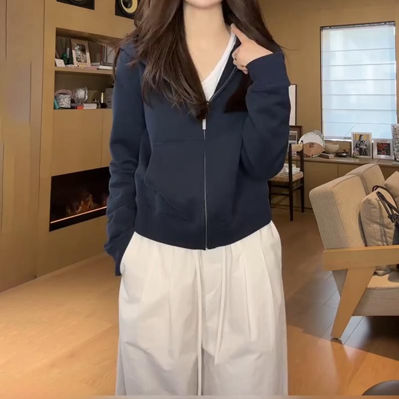 推荐大码慵懒休闲连帽卫衣