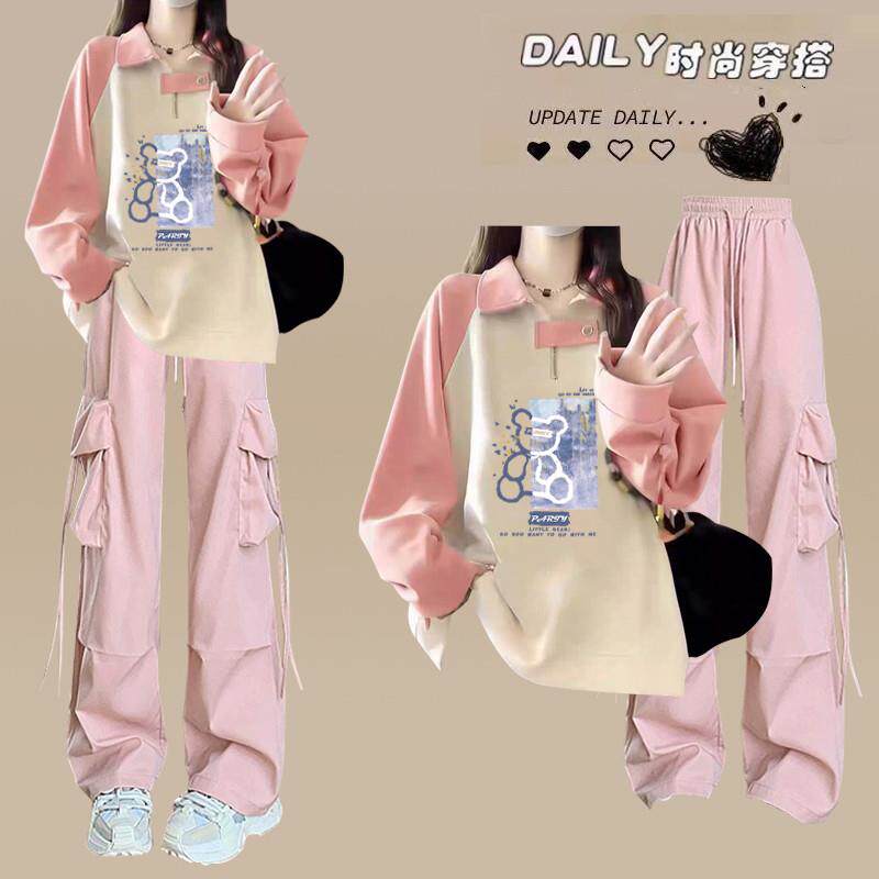 推荐2025秋装新款初中女生学院风时尚套装高中学生韩系少女卫衣两