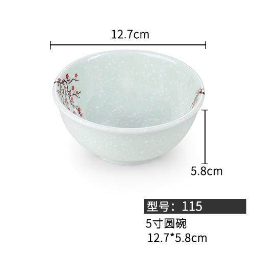 推荐A5密胺雪夜红小碗商用米饭碗酒店餐厅小汤碗火锅调料碗塑料碗