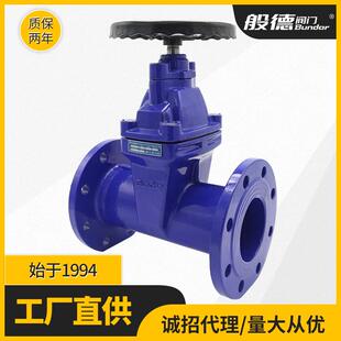 手动法兰闸阀Z45X-16Q暗杆软密封球墨铸铁德标F5法兰闸阀DN100