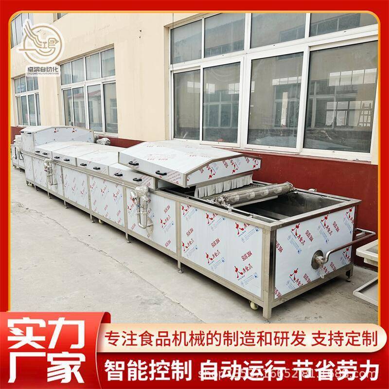 温度可调百合蒸汽漂烫机连续式杏鲍菇焯水漂烫机鲜食玉米漂烫机