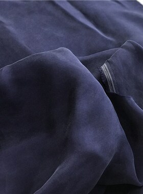 好看的!活动价70元2米!100元3米~藏蓝色重磅砂洗铜氨丝面料