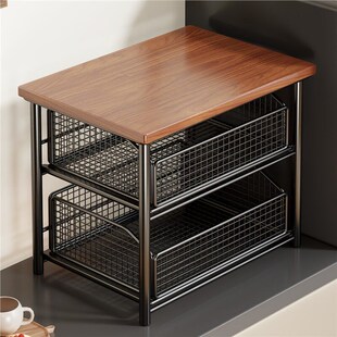 咖啡机置物架餐桌咖啡器具摆放台B桌面杯架多层杯子收纳柜茶具篮